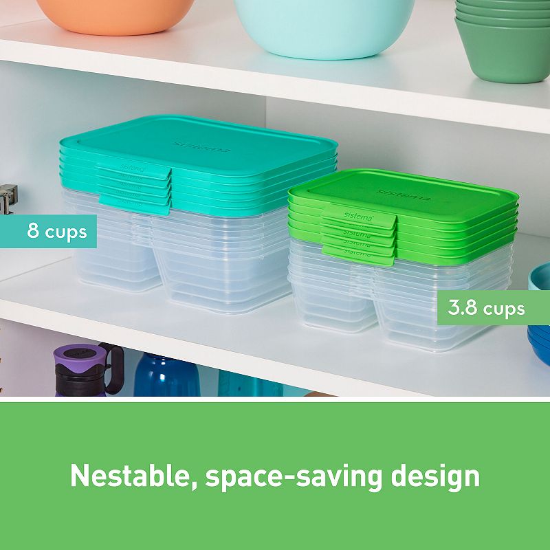 Sistema Nest It Meal 5-pc. Prep Food Storage Container with Lid Set