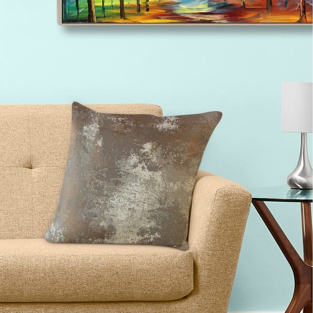 Zakhar Solid Throw Pillow Copper