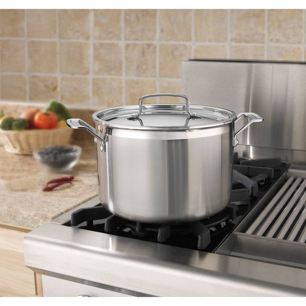 Cuisinart Classic Mutliclad Pro 8qt Stainless Steel Tri ply Stockpot With Cover Mcp66 24n Silver