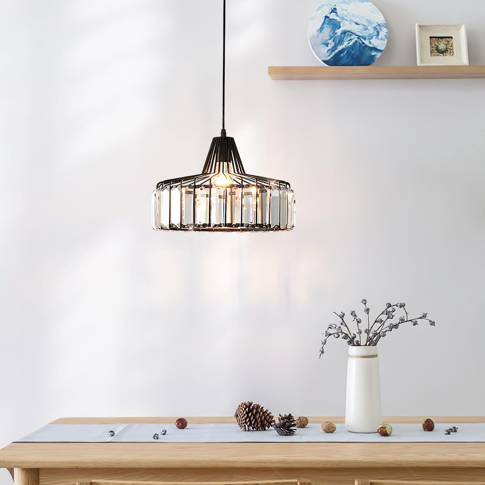 Crystal Drum Pendant Lamp