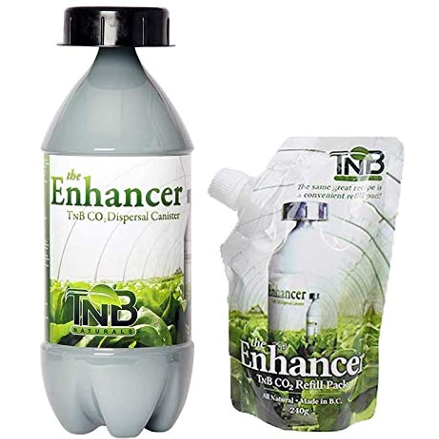 Tnb Naturals the Enhancer Co2 Dispersal Canister and Refill for Indoor Garden， Indoor Tent， Indoor Greenhouse， Indoor Grow Tent， Hydroponic Garden