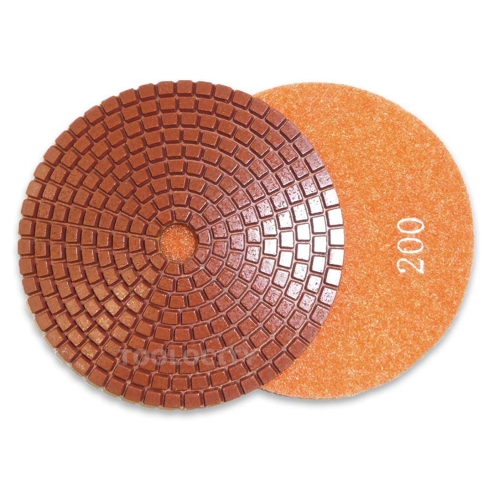 Toolocity 4 in. JHX Metal Bond Diamond Polishing Pad (Set of 7) JHXR0202SET4