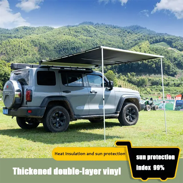 Retractable Car Side Awning New Type Aluminum Box Sun Protection Canopy Vehicle Roof Mounted 2M 2.5M 3M Vehicles  side tent