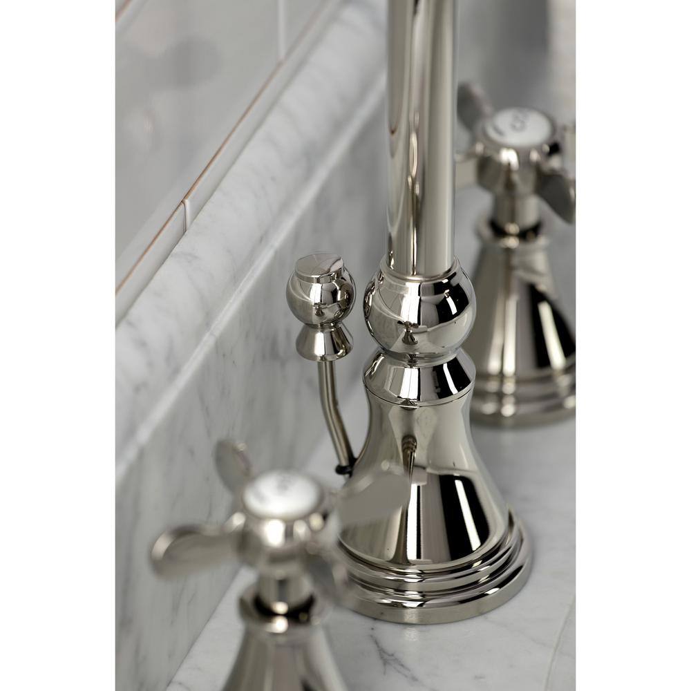 Kingston Brass Essex 8 in Widespread 2Handle Bathroom Faucet in Polished Nickel