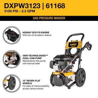 DW 3100 PSI at 2.3 GPM Honda Cold Water Professional Gas Pressure Washer DXPW3123