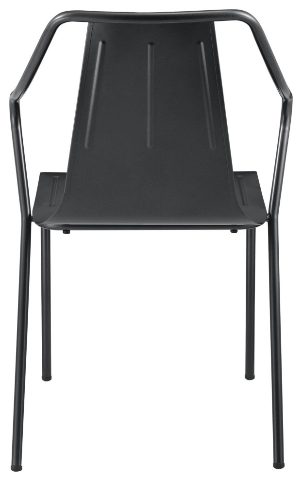 Marcella Metal Chair  Metallic Gunmetal  (Set Of 4)   Industrial   Dining Chairs   by Virgil Stanis Design  Houzz