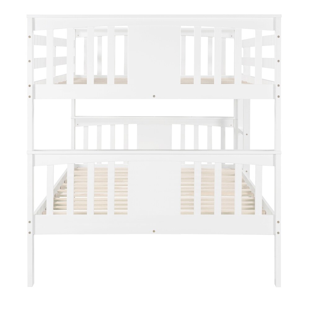 Full over Full Solid Pine Bunk Bed with Legs 79.6\