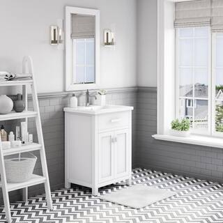 Water Creation Myra Collection 24 in. Bathroom Vanity in Pure White with Ceramics Vanity Top in White - Vanity Only MYRA24W