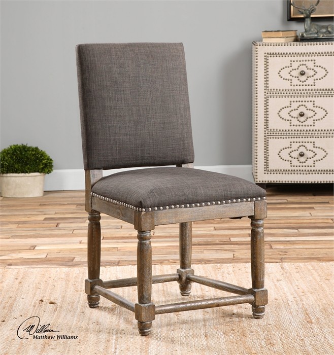 Uttermost Laurens Gray Accent Chair   French Country   Dining Chairs   by Hansen Wholesale  Houzz