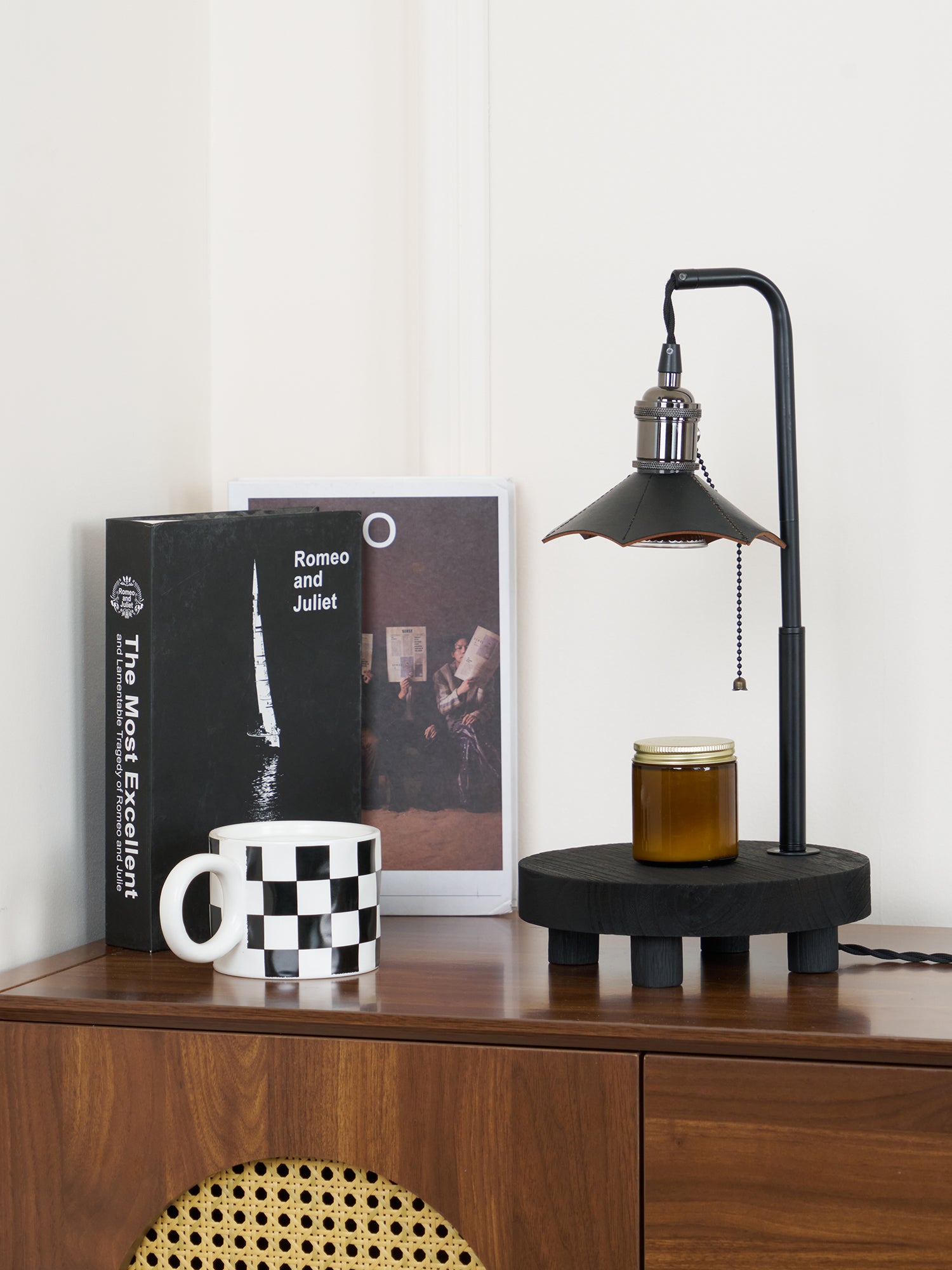 Cordero Wooden Stool Table Lamp