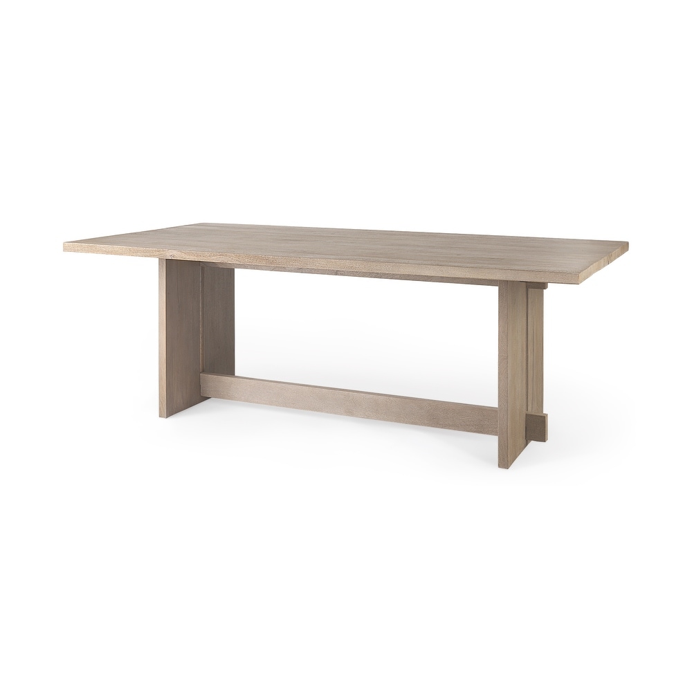 Aida Grey Brown Solid Wood Dining Table