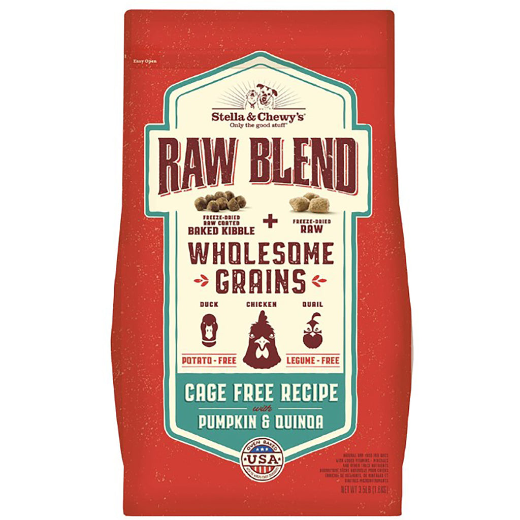 Stella and Chewy's Cage-Free Recipe Raw Blend Baked Dog Kibble with Grai