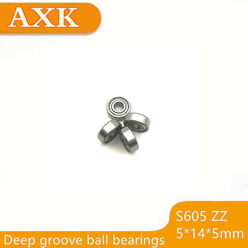 Limited Sale Free Shipping 605 Z 2z S605 S605zz Abec-3 (10pcs) 5x14x5mm Stainless Steel Bearing 605zz/ss