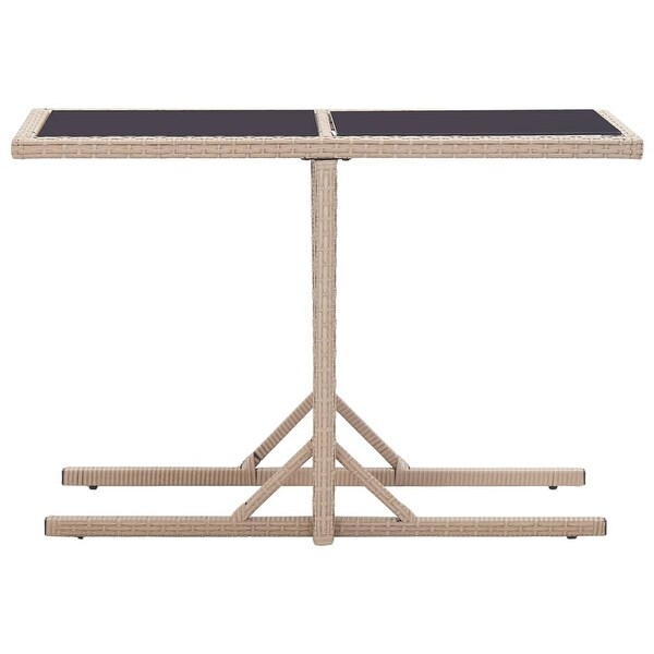 vidaXL Patio Table Beige 43.3