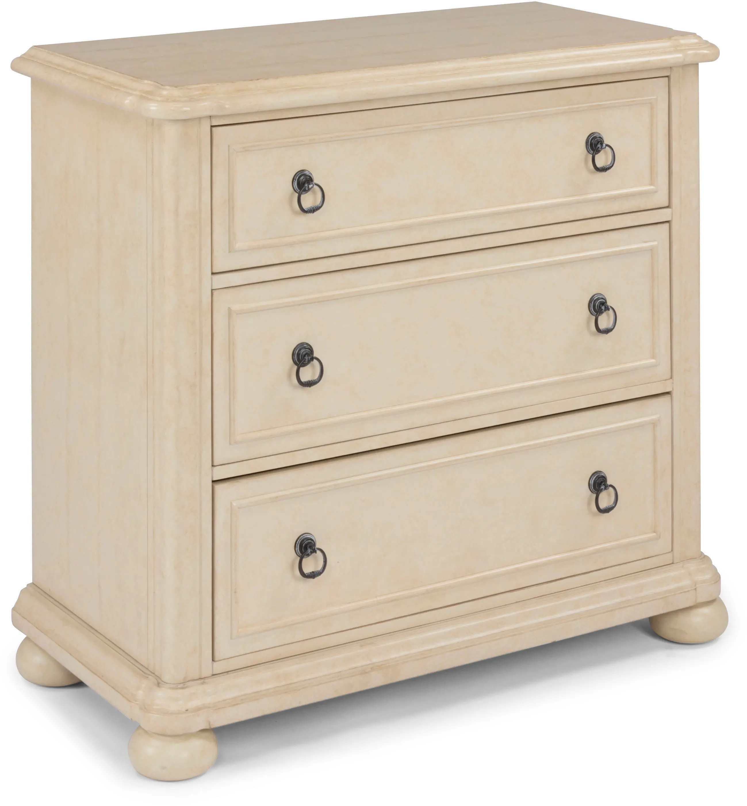 Provence Antiqued White 3 Drawer Chest