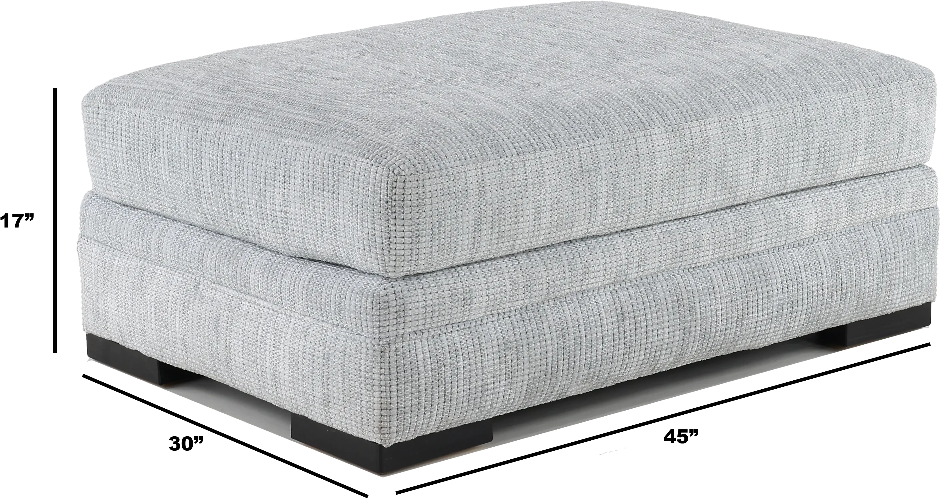 Piccolo Gray Ottoman