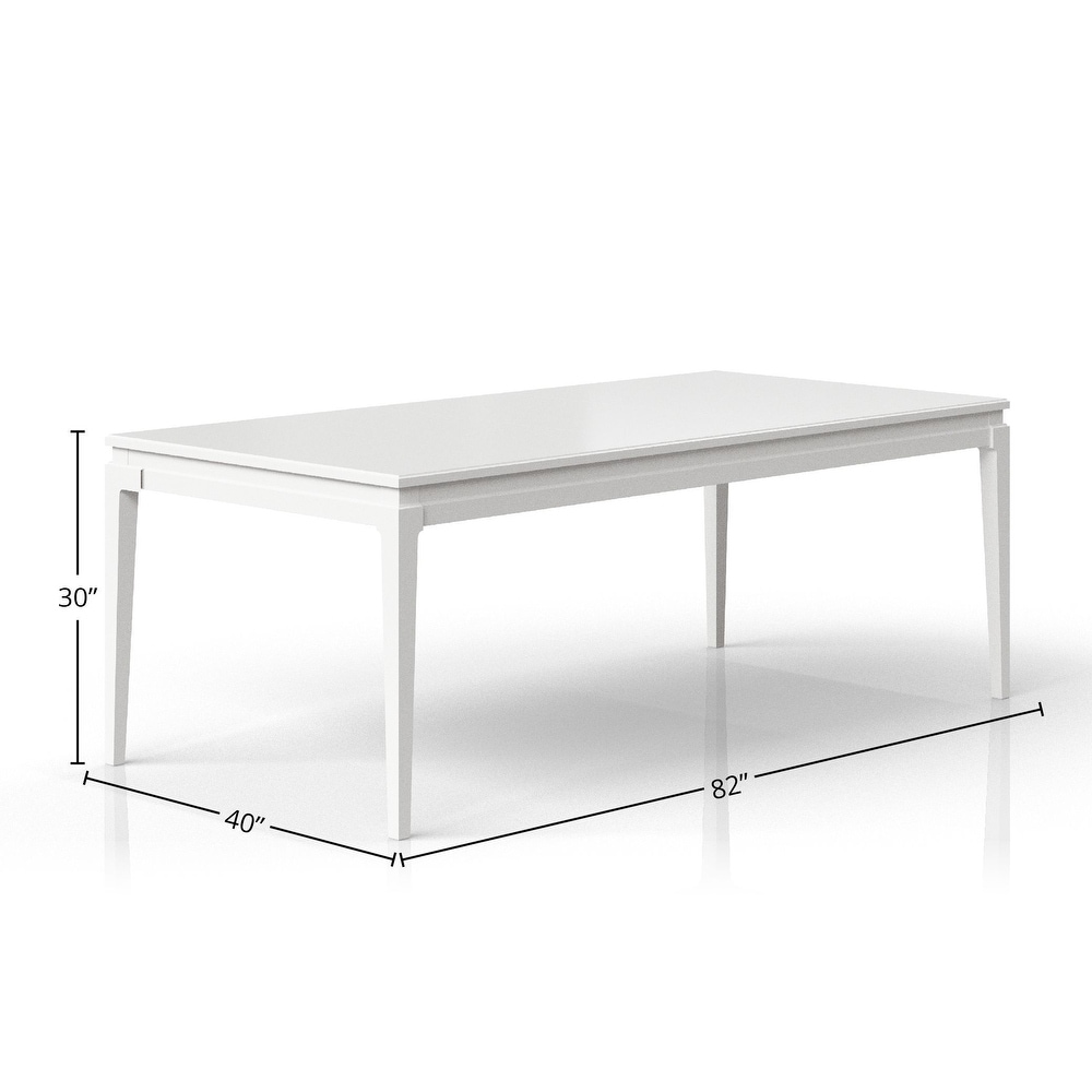 Renascence Rectangular Dining Table  Pearlized White