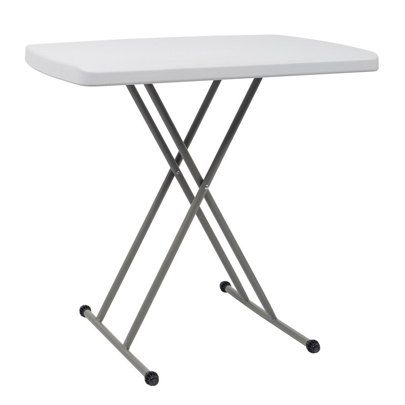 30'' Plastic Rectangular Adjustable Folding Table