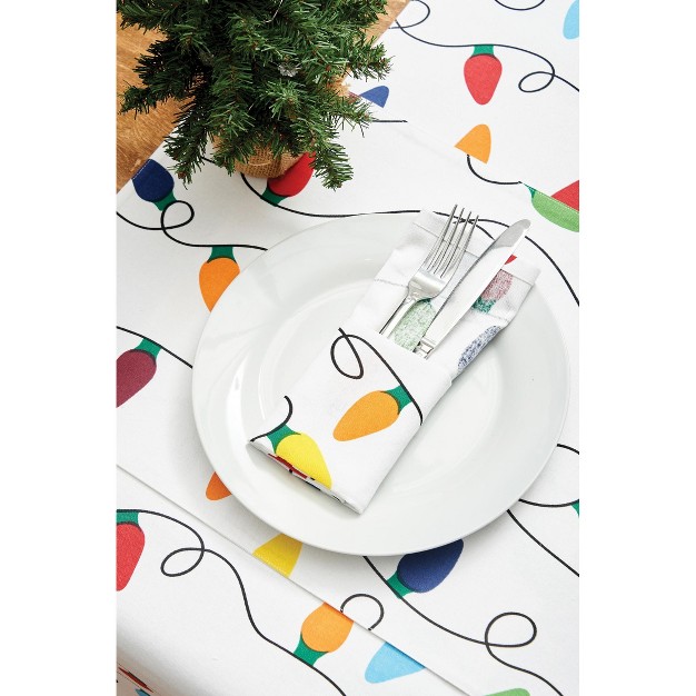 C amp f Home Christmas Light Printed Holiday Table Runner