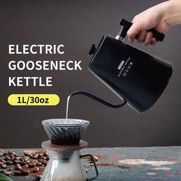 1-Liter Capacity Gooseneck Stainless Steel Body Electric Kettle