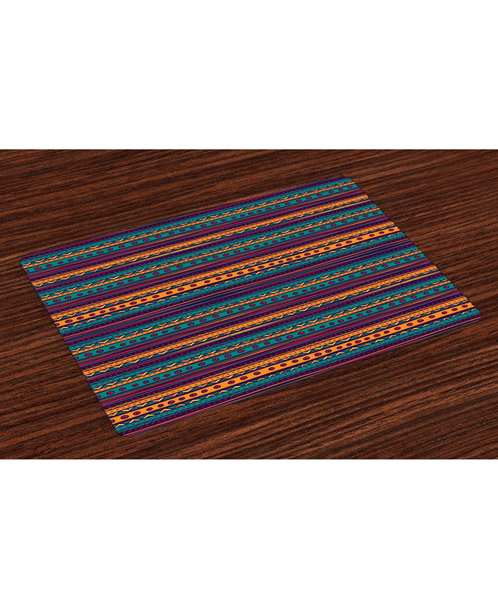 Ambesonne Tribal Place Mats Set of 4