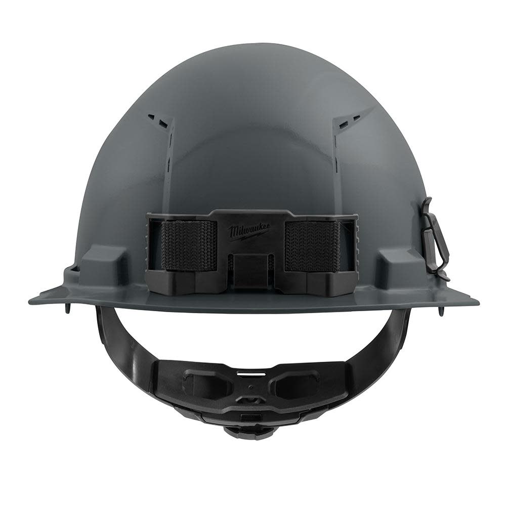 Milwaukee Gray Front Brim Vented Hard Hat with 4pt Ratcheting Suspension Type 1 Class C