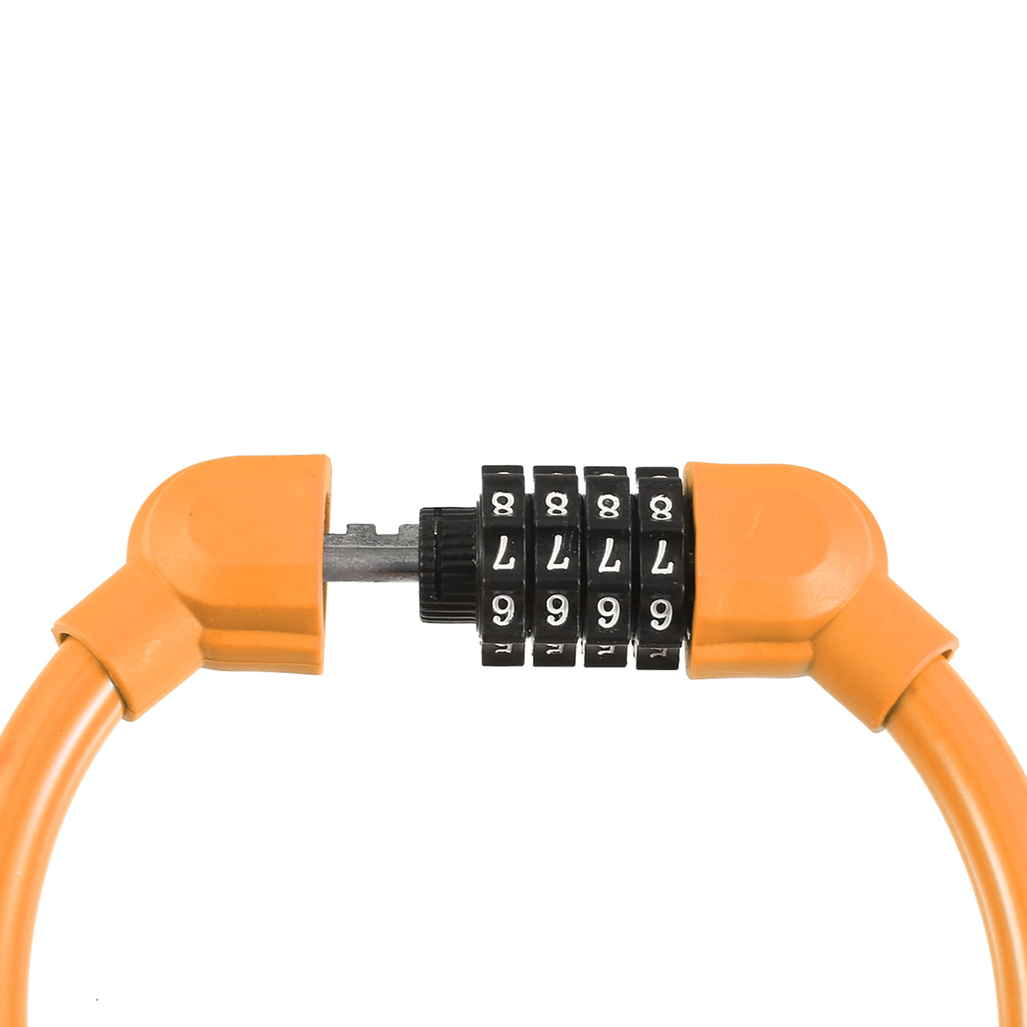 45cmx12mm Bicycle Locks Cable Portable 4 Digit Security Resettable Combination Bicycle Cable Lock Orange