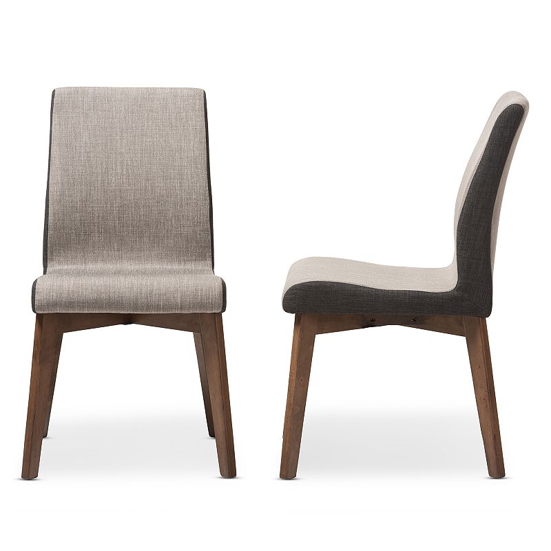 Baxton Studio Kimberly Mid-Century Dining Chair 2-piece Set