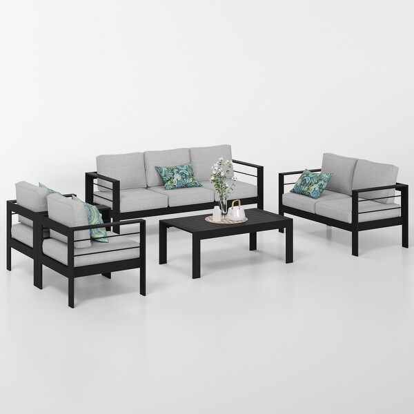 Royalcraft 5 Piece Aluminum Outdoor Sectional Seating Group