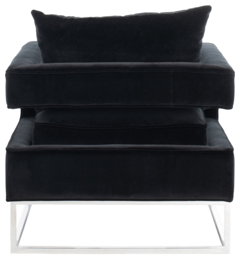 Nelson Velvet Club Chair   Contemporary   Armchairs And Accent Chairs   by AED Luxury Home Decor  Houzz