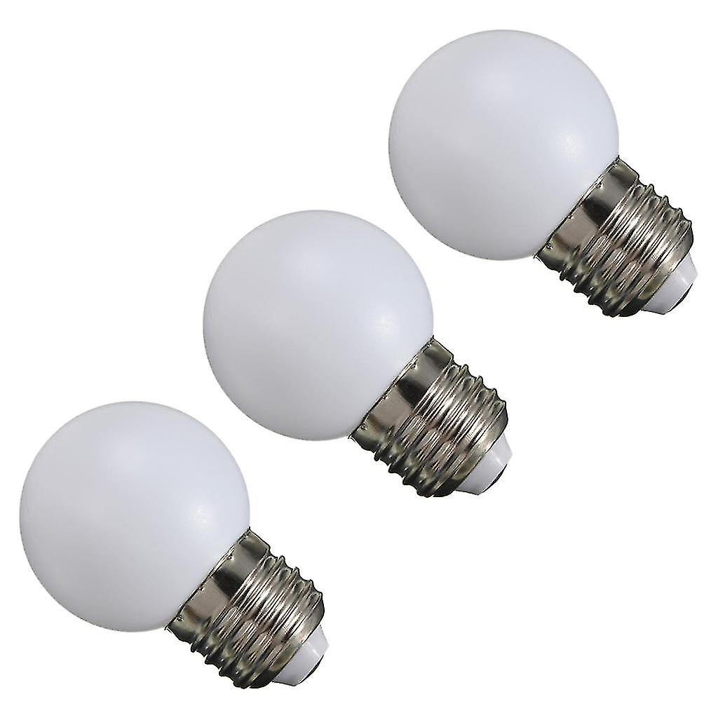 3 Piece E27 1w Led Golf Ball Light Bulb Holiday Globe Lamp 220v -warm White