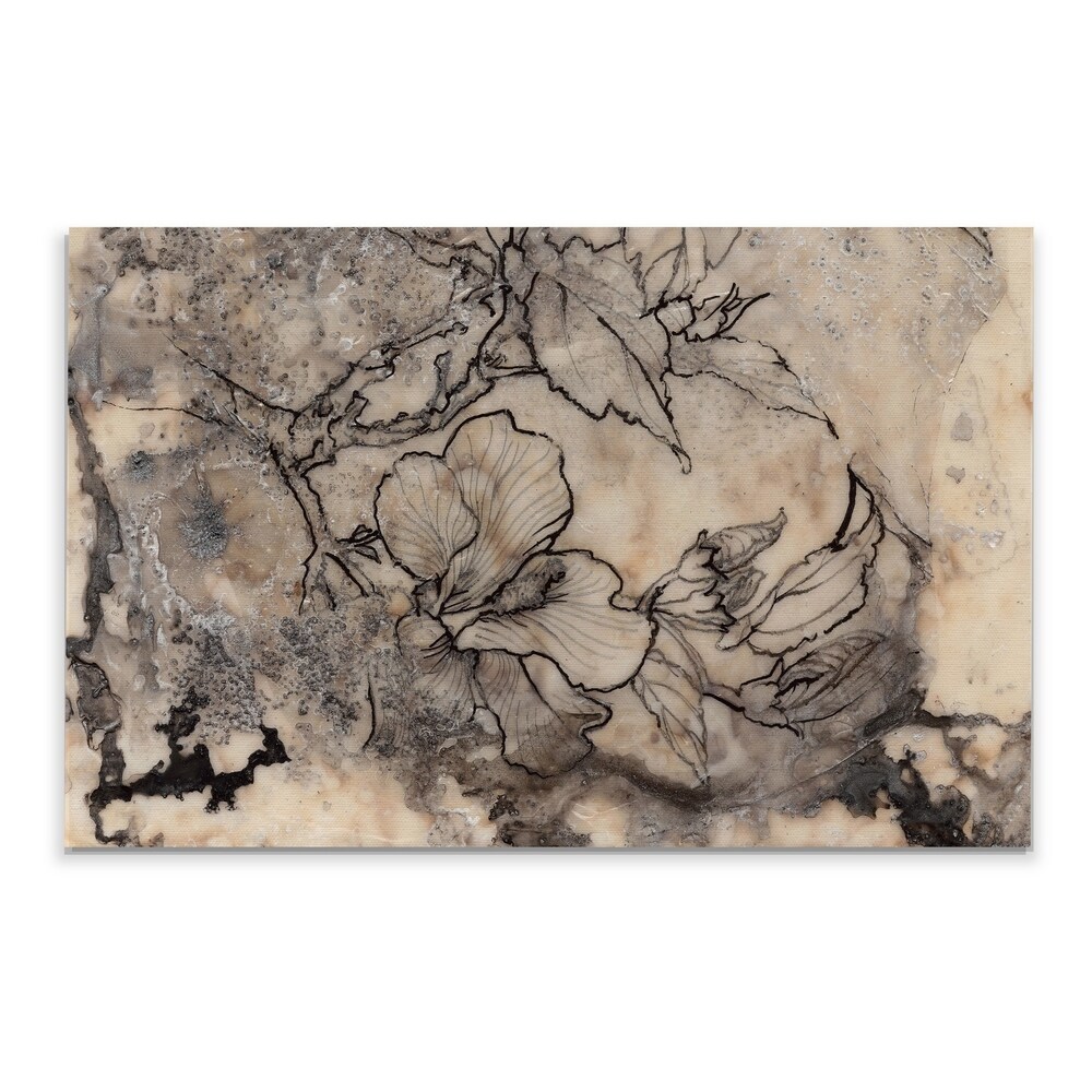 Tattooed Floral I  Premium Gallery Wrapped Canvas