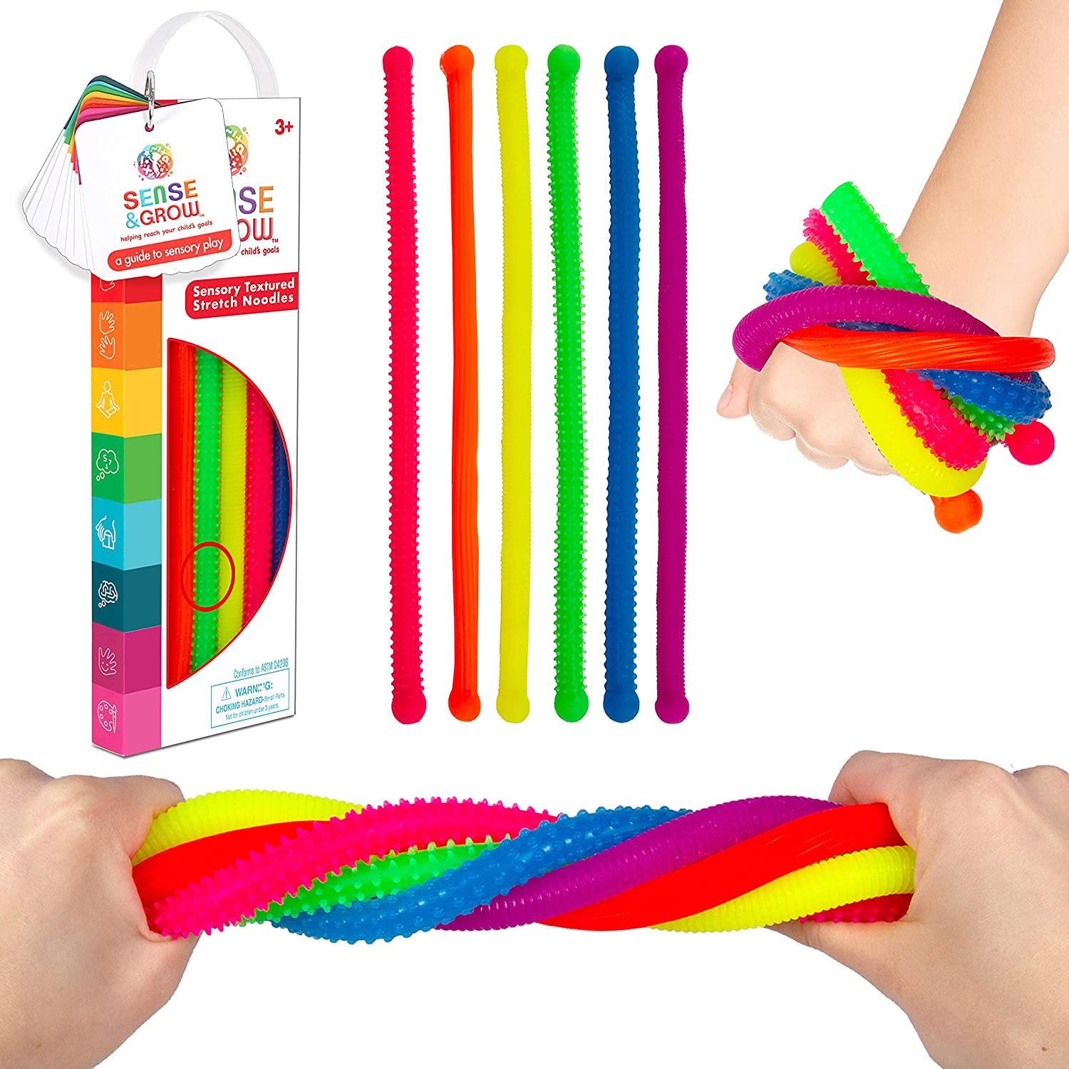 Sensory Textured Stretch Noodles by Be Amazing Toys