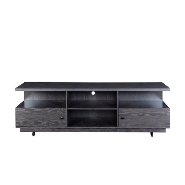 TV Stand Entertainment Center Console Table with 2 Doors and 4 Open Shelves - 83 inches in width