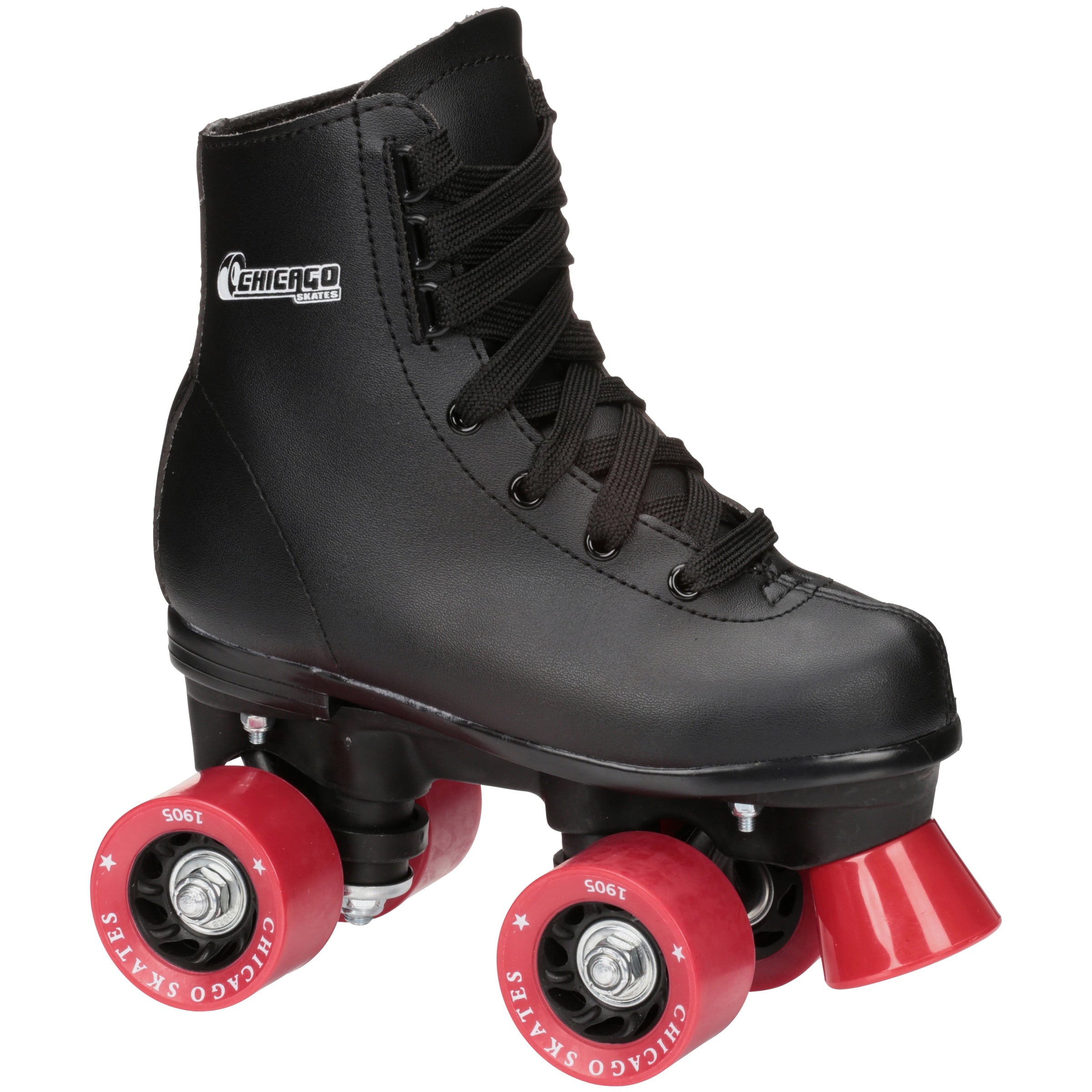 Chicago Skates Boys' Classic Quad Roller Skates Black Junior Rink Skates， Size J10