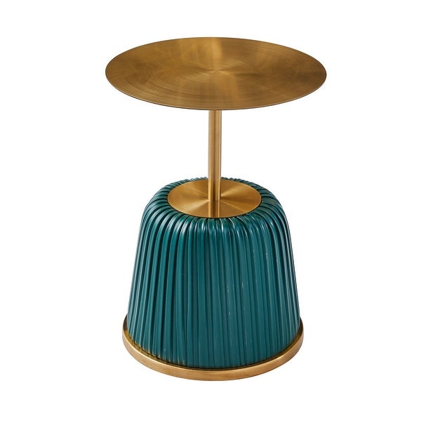 Round Side Table with Luxury Gold Top