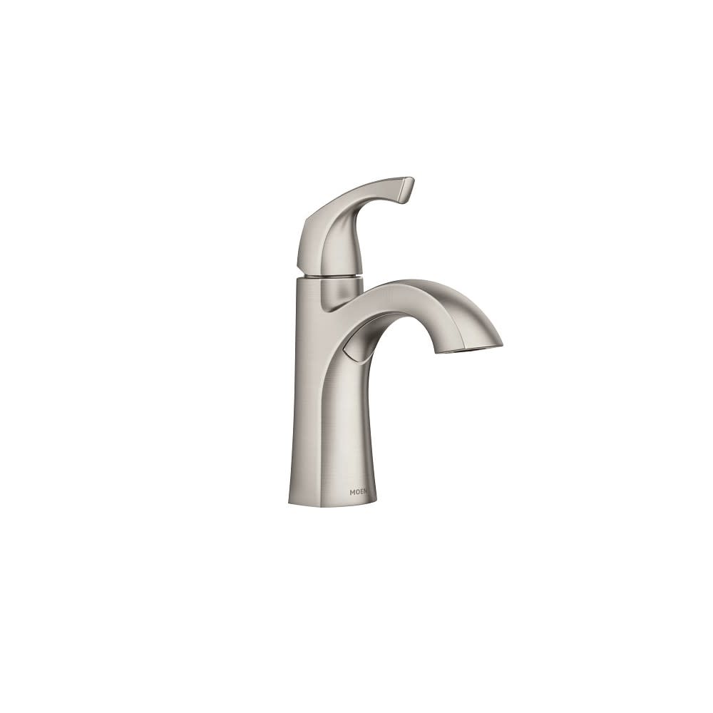 Moen Lindor Bathroom Faucet Spot Resist Nickel 1 Handle High Arc