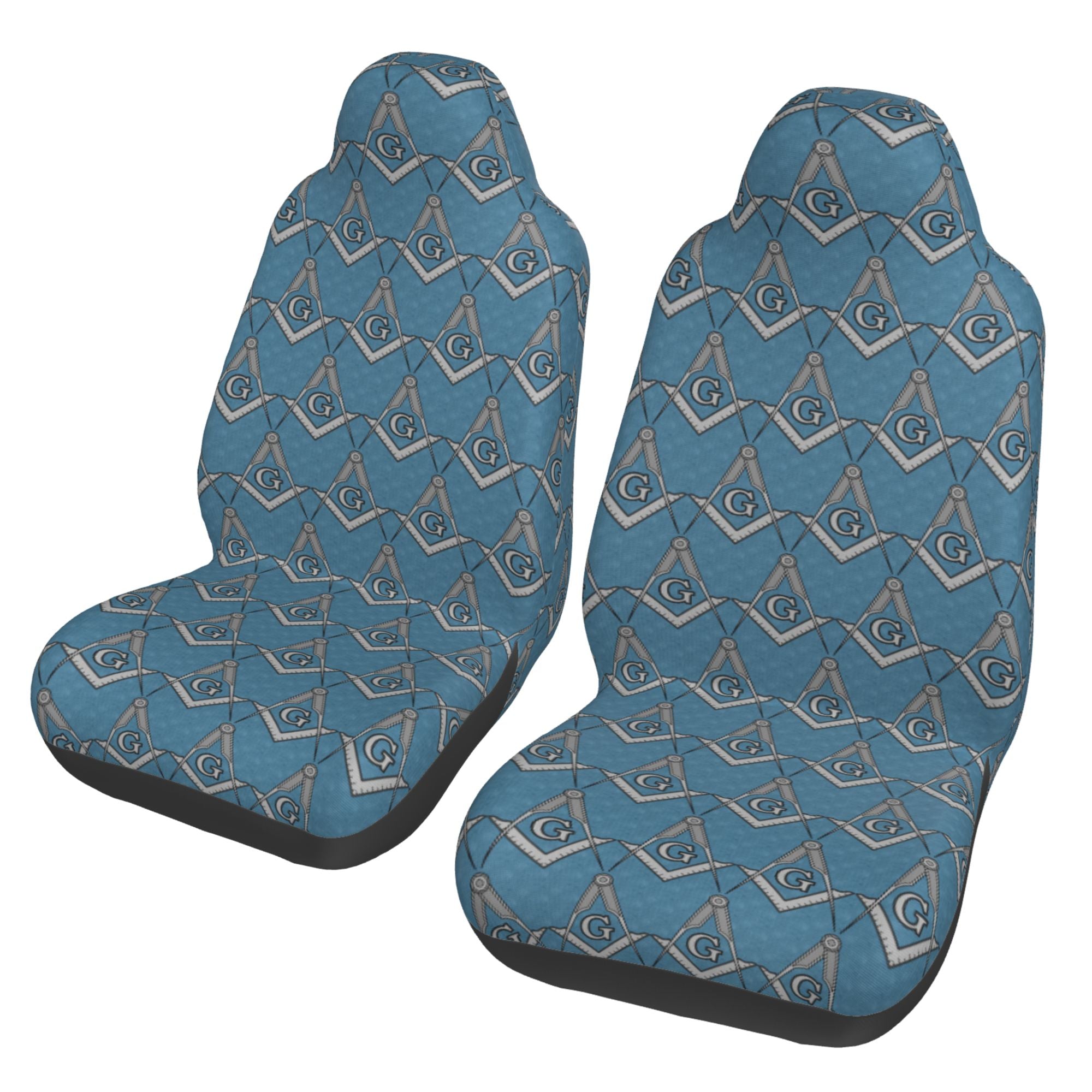 ZICANCN Car Seat Cover Blue Masonic Freemason Symbol Car Front Seat Covers Protectors ， Automotive Seat Covers for Cars Trucks Suv