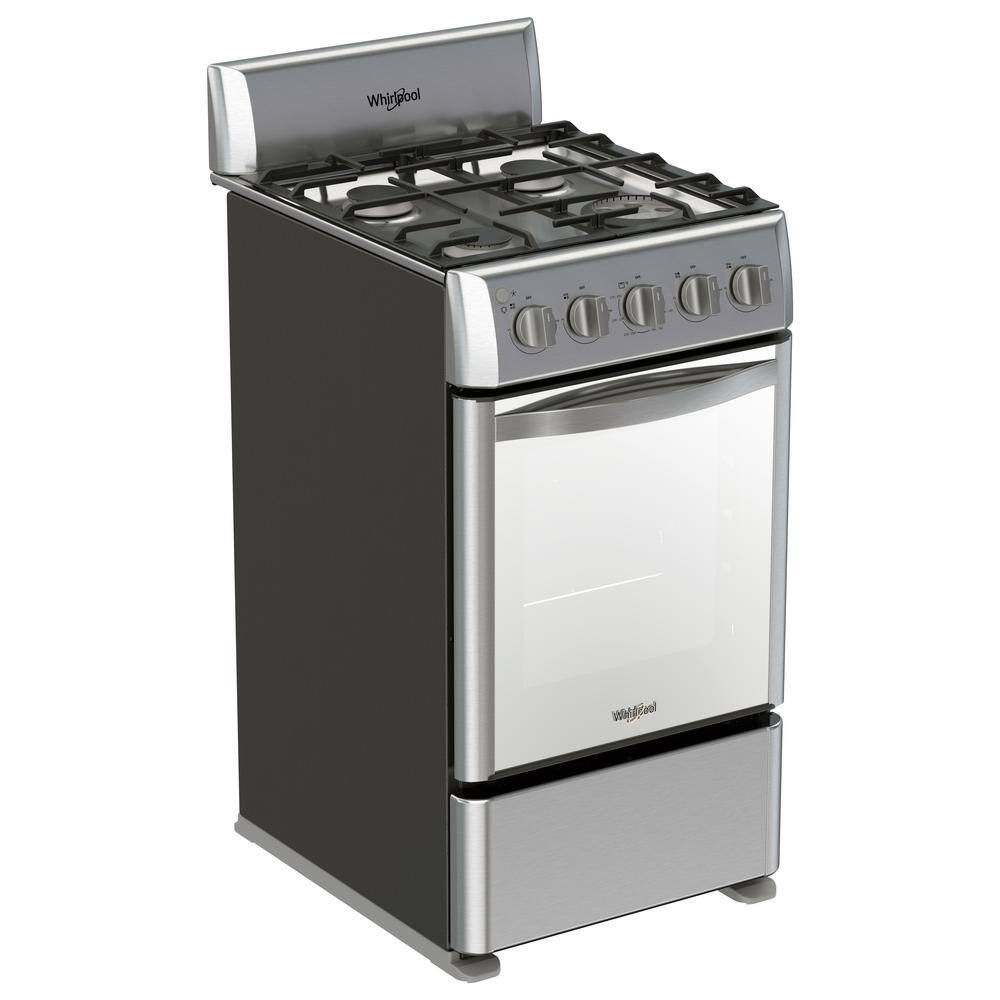 Whirlpool 20 in. 2.7 cu. ft. Gas Range with Self-Cleaning Oven in Stainless Steel LWWR5000S