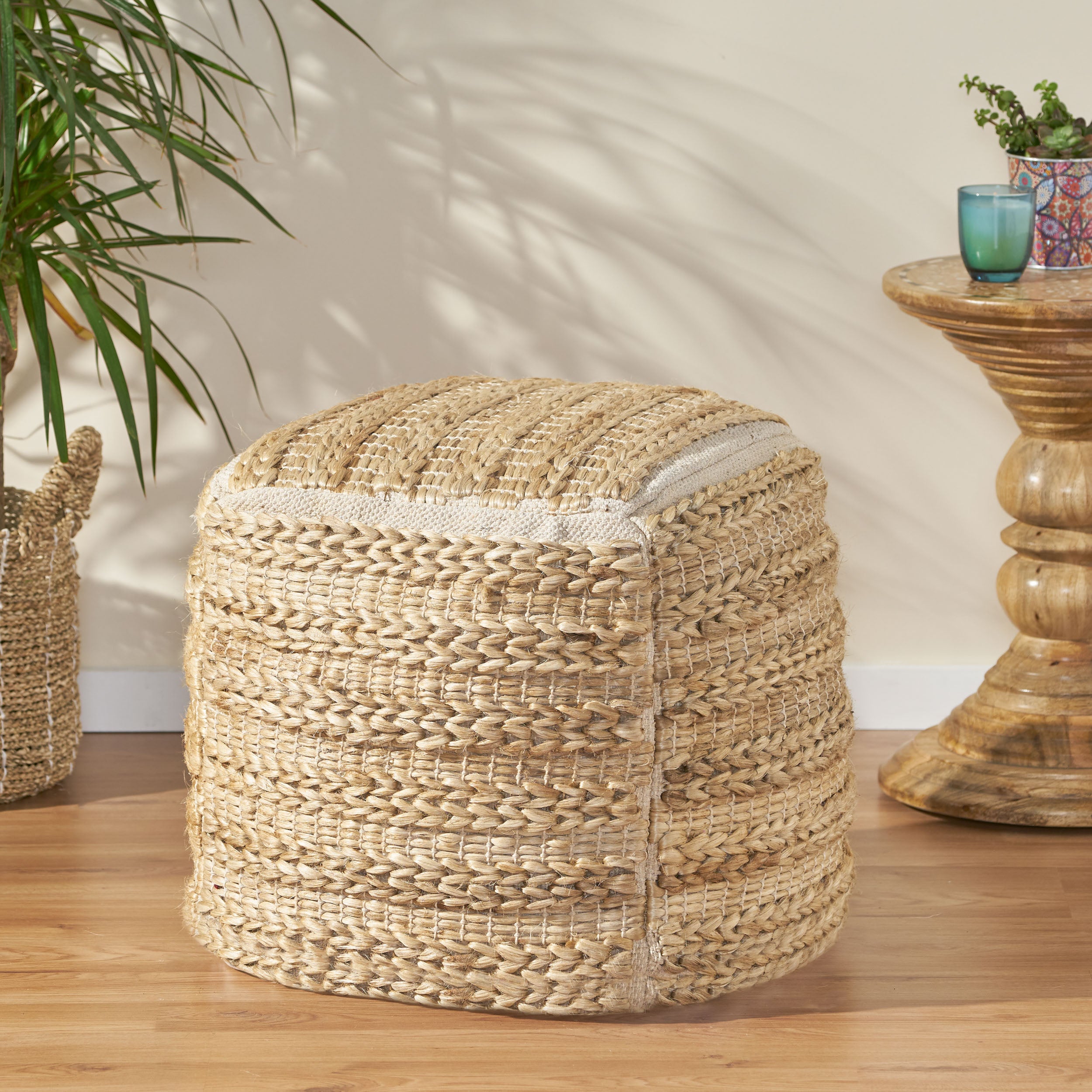 Anaisha Handcrafted Boho Fabric Pouf