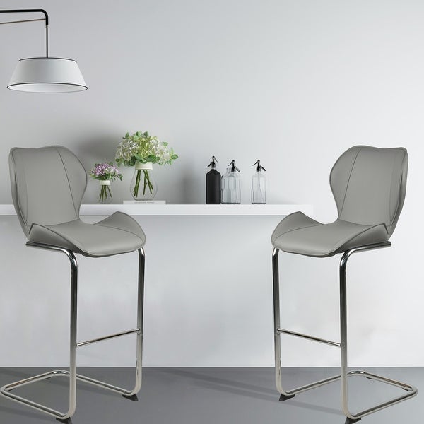 Bar Chair Modern Design with Metal Legs，Set of 4 ，Soft and Comfortable Easy to Assemble for Dining and Kitchen