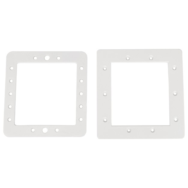 White Hydrotools Swimming Pool Skimmer Face Plate And Butterfly Gasket