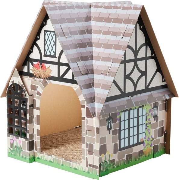 Frisco Tudor House Cardboard Cat House