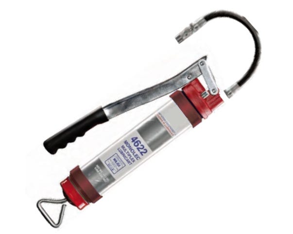 National Spencer Clear Grease Gun With 12 Inch Flexible Whip Hose - Red - HD4ACTR