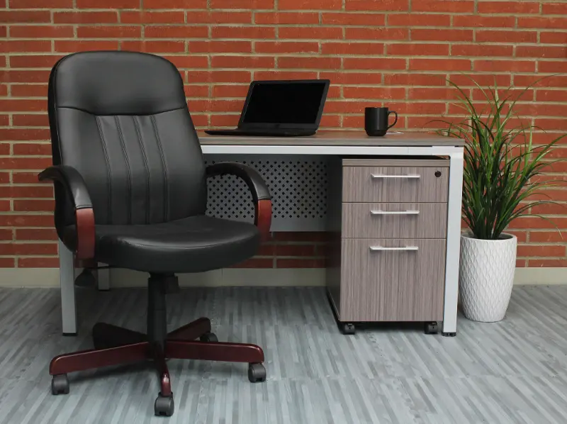 LeatherPlus Black Office Chair