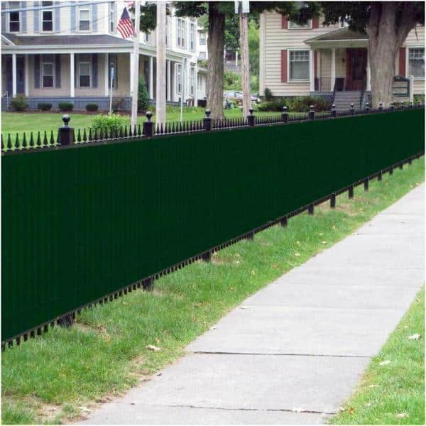 BOEN 6 ft. x 50 ft. Green Privacy Fence Screen Netting Mesh with Reinforced Grommet for Chain Link Garden Fence (2-Pack) PN-300582