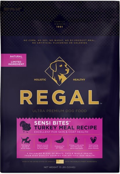 Regal Pet Foods Sensi Bites Turkey Meal Recipe Dry Dog Food