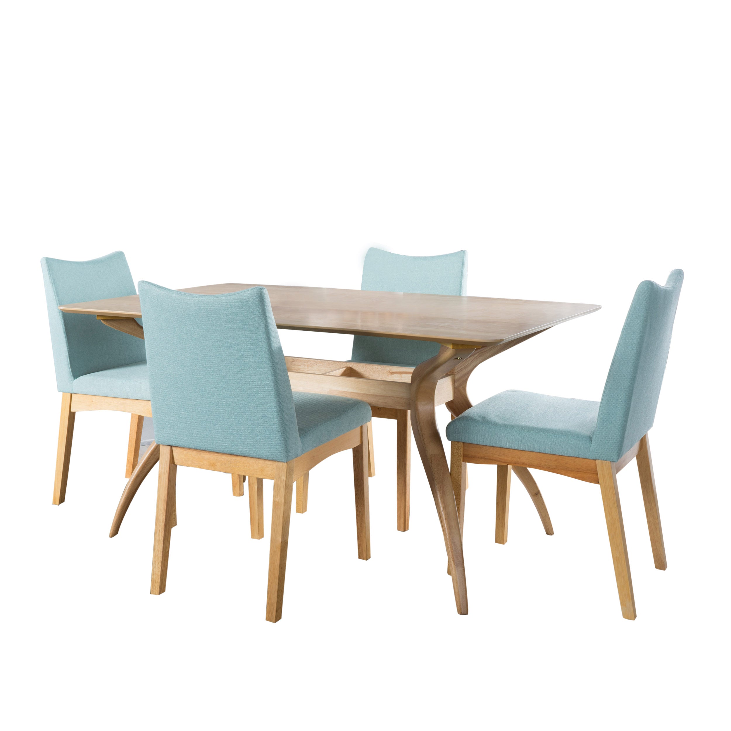 Gertrude Mid-Century Modern 4 Seater Dining Set