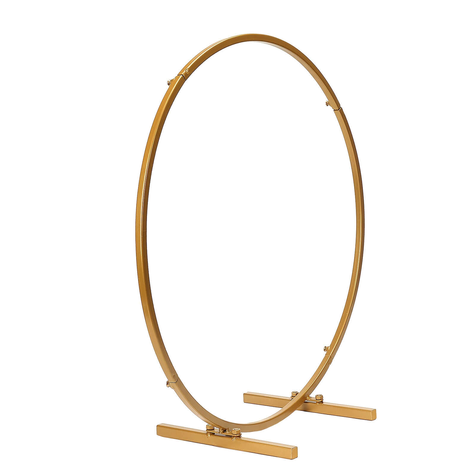 Gold Round Arch Wedding Centerpiece, Metal Hoop Wreath Tabletop Decor 20