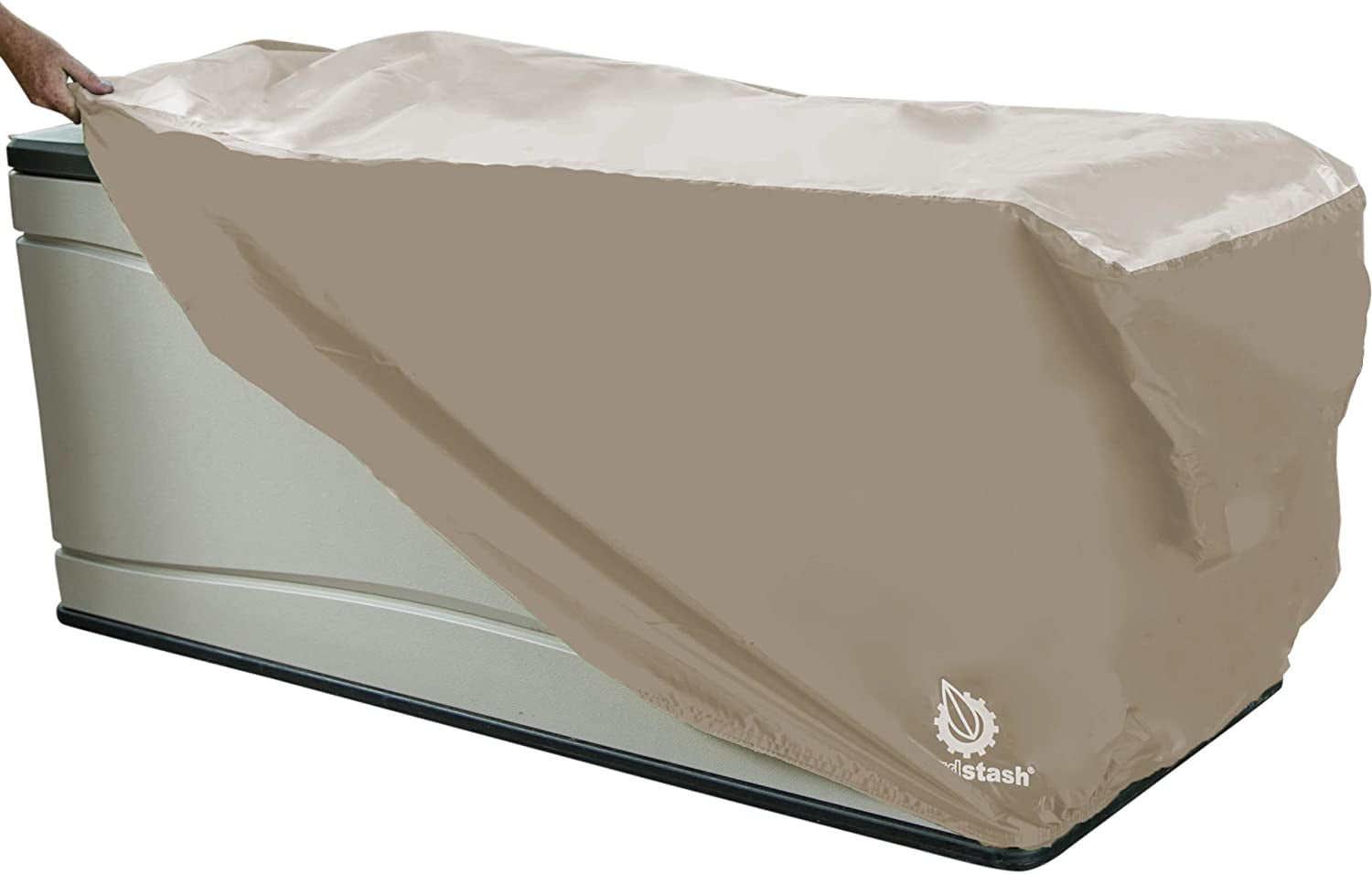 YardStash Heavy Duty Waterproof Deck Box Cover, Beige